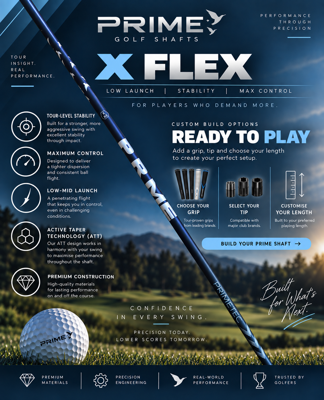 Prime Graphite Shaft | X Flex